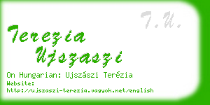 terezia ujszaszi business card