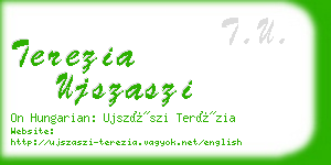 terezia ujszaszi business card